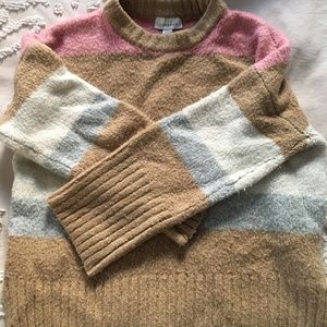Topshop Supersoft Stripe Crewneck Sweater